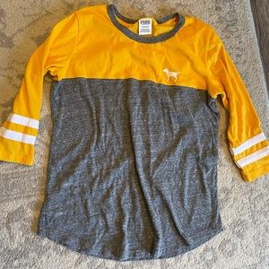 Victoria’s Secret PINK Baseball 3/4 Sleeve Tee - Size Small